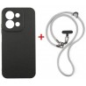 Комплект для Xiaomi Redmi 15C панель + ремінець cross-body DENGOS (Black+Grey) (DG-KM-CCRB-47)