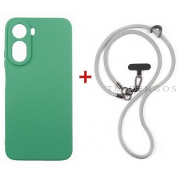 Комплект для Xiaomi Redmi A7 Pro панель + ремінець cross-body DENGOS (Mint+Grey) (DG-KM-CCRB-53)