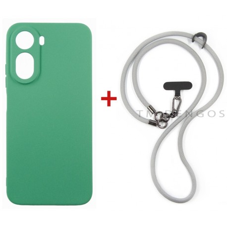 Комплект для Xiaomi Redmi A7 Pro панель + ремінець cross-body DENGOS (Mint+Grey) (DG-KM-CCRB-53)