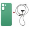 Комплект для Xiaomi Redmi A7 Pro панель + ремінець cross-body DENGOS (Mint+Grey) (DG-KM-CCRB-53)
