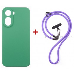 Комплект для Xiaomi Redmi A7 Pro панель + ремінець cross-body DENGOS (Mint+Purple) (DG-KM-CCRB-54)
