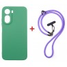Комплект для Xiaomi Redmi A7 Pro панель + ремінець cross-body DENGOS (Mint+Purple) (DG-KM-CCRB-54)