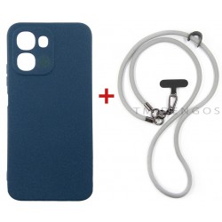 Комплект для OPPO A6x/A6k 4g панель + ремінець cross-body DENGOS (Blue+Grey) (DG-KM-CCRB-56)