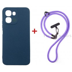 Комплект для OPPO A6x/A6k 4g панель + ремінець cross-body DENGOS (Blue+Purple) (DG-KM-CCRB-57)