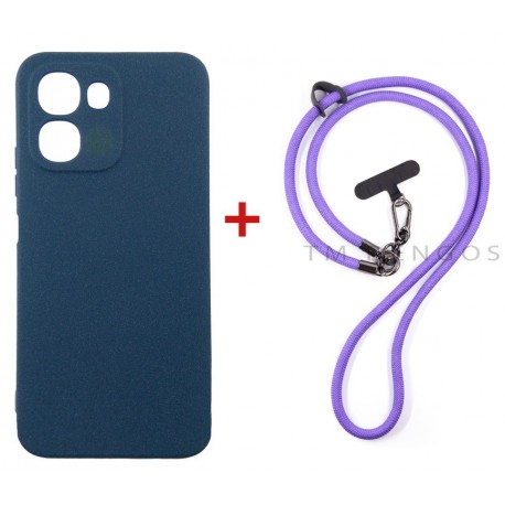 Комплект для OPPO A6x/A6k 4g панель + ремінець cross-body DENGOS (Blue+Purple) (DG-KM-CCRB-57)