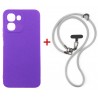 Комплект для OPPO A6x/A6k 4g панель + ремінець cross-body DENGOS (Purple+Grey) (DG-KM-CCRB-58)