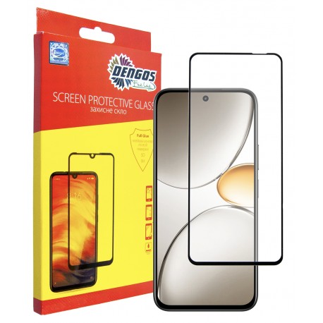 Защитное стекло DENGOS Full Glue для Realme C85 (black)