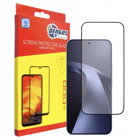 Захисне скло DENGOS Full Glue для Xiaomi 17T Pro (black)