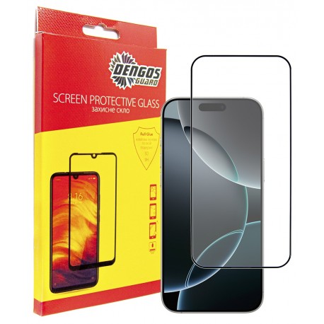 Захисне скло DENGOS Full Glue для iPhone 16 Pro (black)
