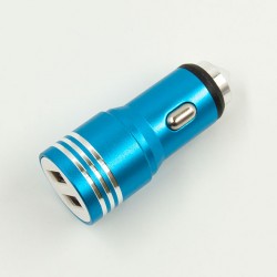 Автомобильное зарядное устройство (Универсальное, 2 порта, 1А, 2.1А) (blue)