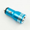 Автомобильное зарядное устройство (Универсальное, 2 порта, 1А, 2.1А) (blue)