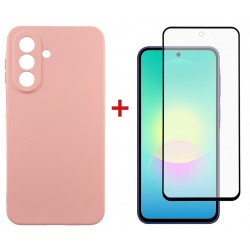 Комплект для Samsung Galaxy A27 панель + скло DENGOS (Pink) (DG-KM-206)