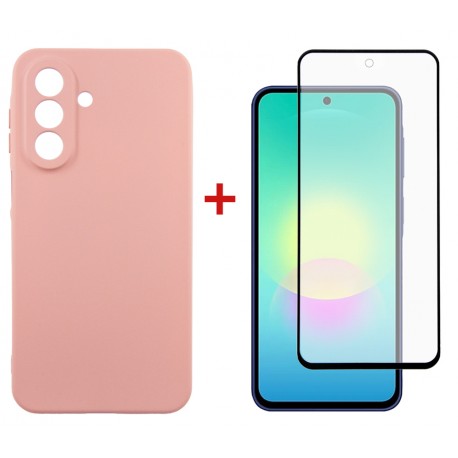 Комплект для Samsung Galaxy A27 панель + скло DENGOS (Pink) (DG-KM-206)