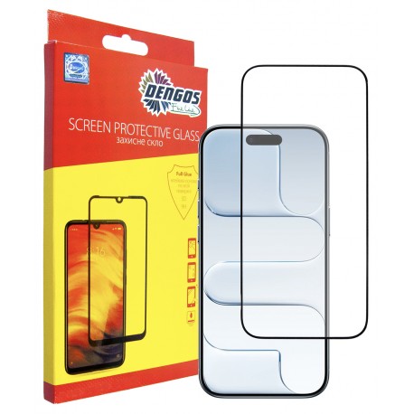 Захисне скло DENGOS Super-D Full Glue для iPhone Air (black)
