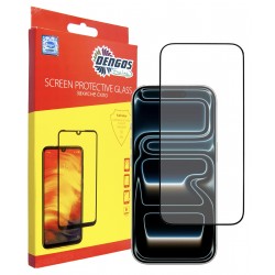 Захисне скло DENGOS Super-D Full Glue для iPhone 17 Pro (black)