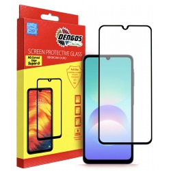 Захисне скло DENGOS Super-D Full Glue для Samsung Galaxy A08 (black)