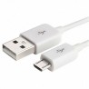 Кабель заряду та синхронізації USB 2.0, micro-USB (білий, 1м)
