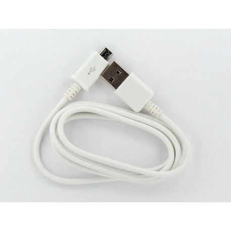 Кабель заряду та синхронізації USB 2.0, micro-USB (білий, 1м)