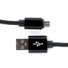 Кабель заряда и синхронизации Micro USB (в оплете, черний, 100см)