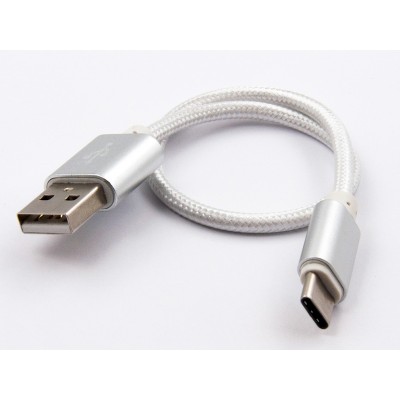 USB Type-С-кабель заряду та синхронизації (сірий, 25см)