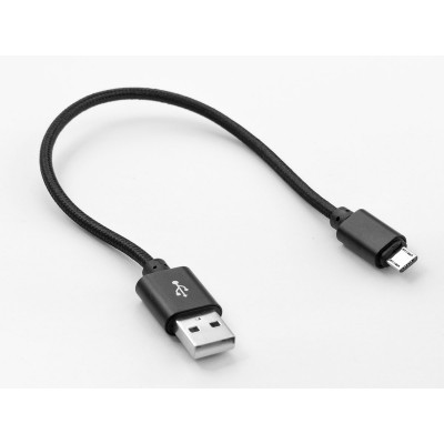 Кабель DENGOS заряда и синхронизации Micro-USB (черный, 0.2 м) (NTK-M-SHRT-BLACK)