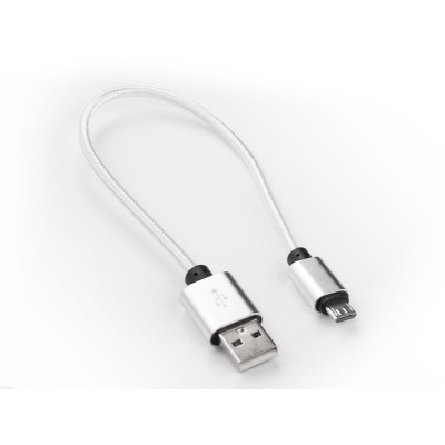 Кабель DENGOS заряда и синхронизации Micro-USB (белый, 0.2 м)(NTK-M-SHRT-WHITE)