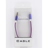 Кабель заряду та синхронізації USB 2.0, micro-USB (плаский, зелений, 20 см)