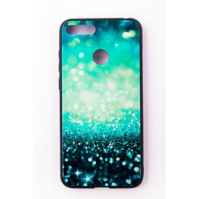 Чохол-панель Dengos (Back Cover) "Glam" для Huawei Y6 Prime 2018, блакитно-м'ятний калейдоскоп