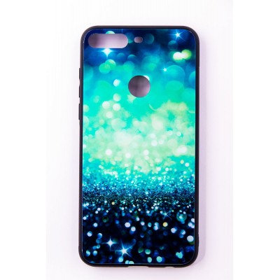 Чехол-панель Dengos (Back Cover) "Glam" для Huawei Y7 Prime 2018, сине-мятный калейдоскоп