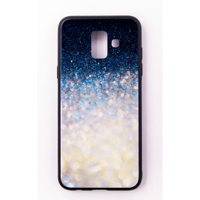 Чехол-панель Dengos (Back Cover) "Glam" для Samsung Galaxy A6 2018 (A600), бело-синий калейдоскоп