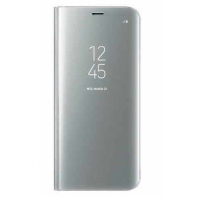Чехол (Flipp-BOOK Clear View Standing Cover) для Samsung A8 Plus 2018 (A730) (silver)