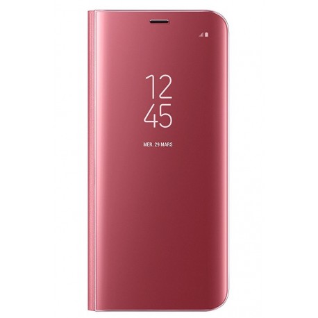Чохол DENGOS (flipp-BOOK Clear View Standing Cover) для Samsung Galaxy А8 Plus 2018 (А730) (pink)