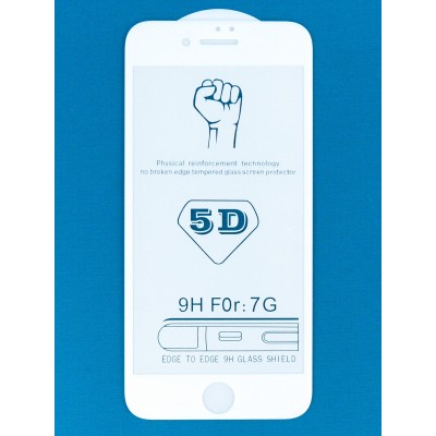 Захисне скло (TEMPERED GLASS) для екрану іРhone 7 (4,7"), 5D, (white)