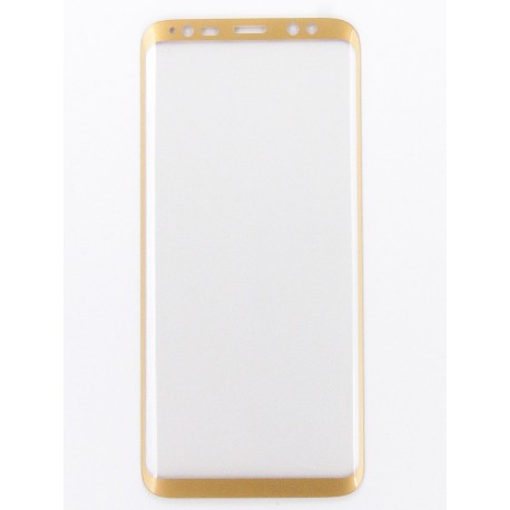 Захисне скло TEMPERED GLASS) для екрану Samsung Galaxy S8, 5D, (gold)