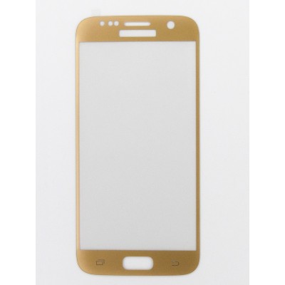 Захисне скло TEMPERED GLASS) для екрану Samsung Galaxy S7, 5D, (gold)