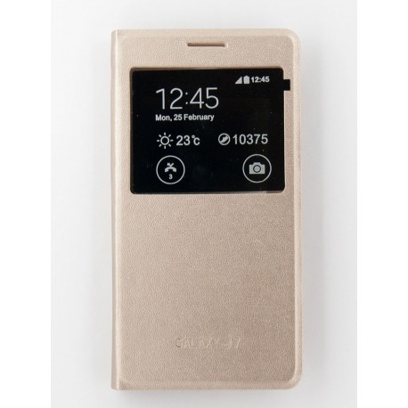 Чехол-книжка DENGOS (Flipp-Book Call ID) для Samsung Galaxy J7 (J700H), золотистый