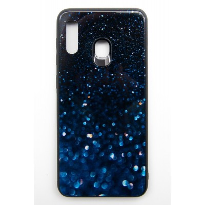 Чехол-панель Dengos (Back Cover) "Glam" для Samsung Galaxy A20, синий калейдоскоп