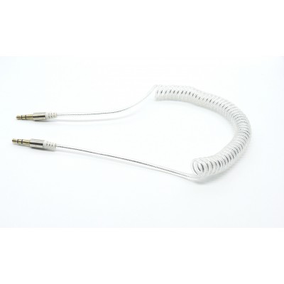 Аудіо-кабель DENGOS AUX 3,5 мм-3,5мм (white) (AUDIO-PLS-PRUZH-WHITE)