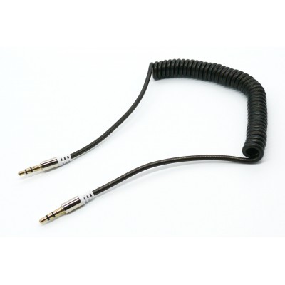 Аудио-кабель DENGOS AUX 3,5 мм-3,5мм (black) (AUDIO-PLS-PRUZH-BLACK)