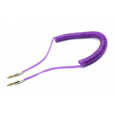 Аудіо-кабель DENGOS AUX 3,5 мм-3,5мм (purple) (AUDIO-PLS-PRUZH-PURPLE)