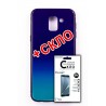 Комплект панель FINE LINE Mirror для Samsung Galaxy J2 2018 (J250) violet + Захисне скло для Samsung Galaxy J2 2018