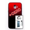 Комплект панель FINE LINE Mirror для Samsung Galaxy J2 2018 (J250) red + Захисне скло для Samsung Galaxy J2 2018