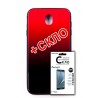 Комплект панель FINE LINE Mirror для Samsung Galaxy J7 2017 (J730) red+ Защитное стекло для Samsung Galaxy J7 2017