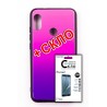 Комплект панель FINE LINE "Mirror" для Xiaomi Redmi 6 Pro, pink + Защитное стекло для Xiaomi Redmi 6 Pro