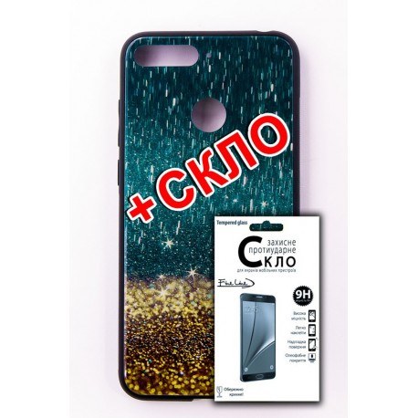 Чехол-панель FINE LINE (Back Cover) "Glam" для Huawei Y6 Prime 2018, золотой песок