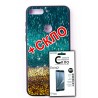 Комплект панель FINE LINE "Glam" для Huawei Y7 Prime 2018, золотой песок, Защитное стекло для Huawei Y7 Prime 2018