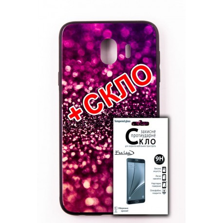Чохол-панель FINE LINE (Back Cover) "Glam" для Samsung Galaxy J4 2018 (J400), бузковий калейдоскоп