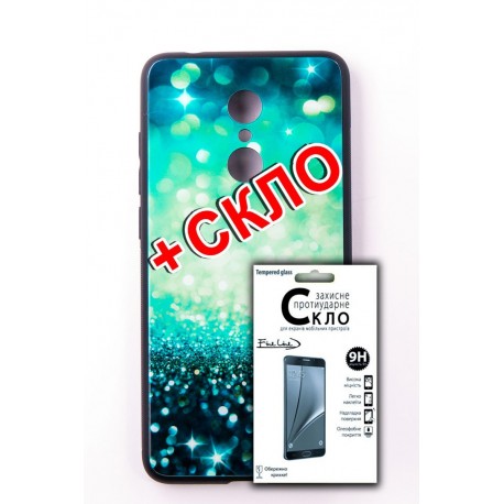 Чохол-панель FINE LINE (Back Cover) "Glam" для Xiaomi Redmi 5, блакитно-м'ятний калейдоскоп