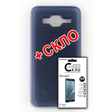 Комплект панель FINE LINE для Samsung Galaxy J3 2016 (J320) (blue), Защитное стекло для Samsung Galaxy J3 2016 (J320)