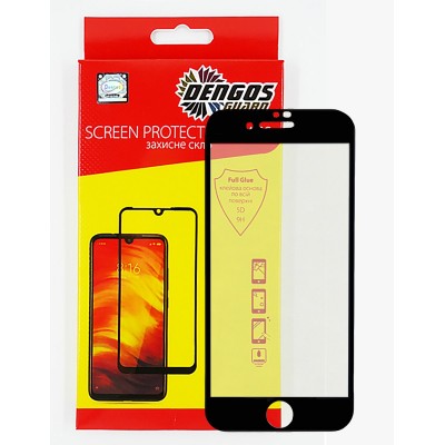 Защитное стекло DENGOS Full Glue Privacy для iPhone 7/8 (black)